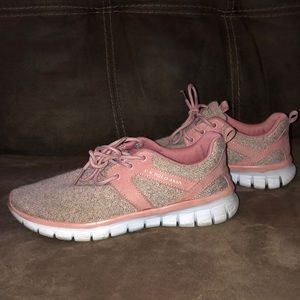 Super cute, fabric, print Polo running shoes size 6